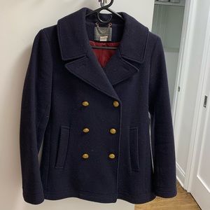 J. Crew navy pea coat, size 6